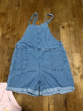 Cat & Jack Blue Denim Short Overalls